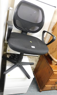 Lot 1093 - An office swivel chair, together with a two...