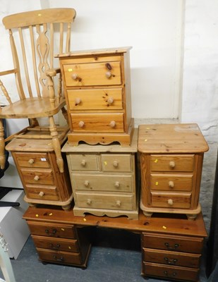 Lot 1063 - A group of pine furniture, comprising a pair...