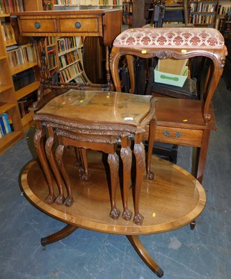 Lot 1105 - A group of furniture, comprising a nest of...