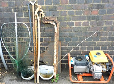 Lot 1146 - A generator, together with a fishing net, part...