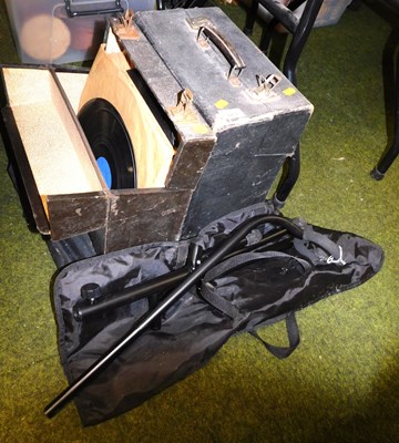 Lot 2218 - Two cases containing 78rpm records and a...
