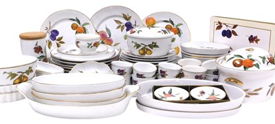 Lot 235 - A Royal Worcester Evesham pattern part dinner...