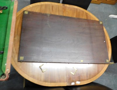 Lot 1083 - A Georgian style mahogany and yew wood cross...