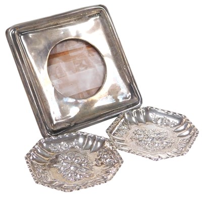 Lot 253 - A pair of Egyptian silver dishes, of octagonal...