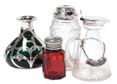 Lot 263 - An Edward VII cut glass whisky jug, with...