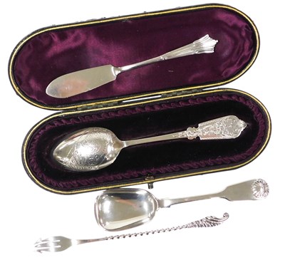 Lot 264 - A Victorian silver spoon, with foliate...