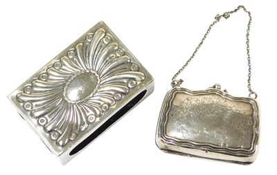 Lot 266 - A Victorian silver match sleeve, within...