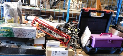 Lot 1203 - Car related equipment, to include a Riesen two...
