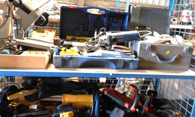 Lot 1206 - Power tools, to include a Bosch electric angle...