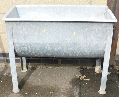 Lot 369 - A galvanised metal animal feeder or water...