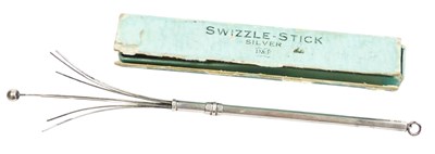Lot 314 - An Elizabeth II silver swizzle stick,...