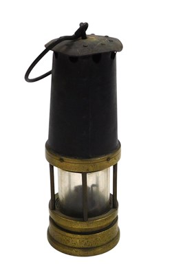 Lot 283 - A Victorian brass and cast iron miner's...