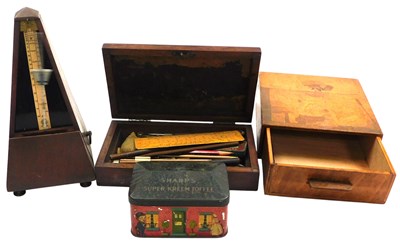Lot 287 - A Maelzel mahogany cased metronome, a...