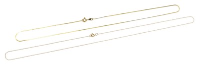 Lot 312 - A 9ct gold S link neck chain, on a bolt ring...