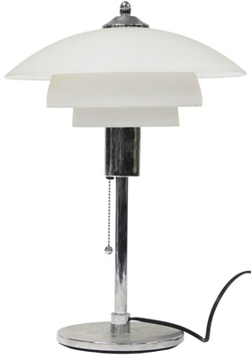 Lot 338 - A heavy metal desk lamp, with a pull cord and...