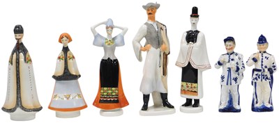Lot 164 - Five Hungarian Aquincum figures, of men and...