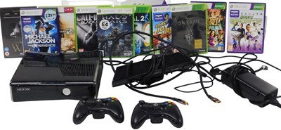 Lot 377 - An Xbox 360, and ten games.