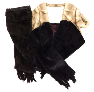 Lot 390 - A lady's short fox jacket, together with two...