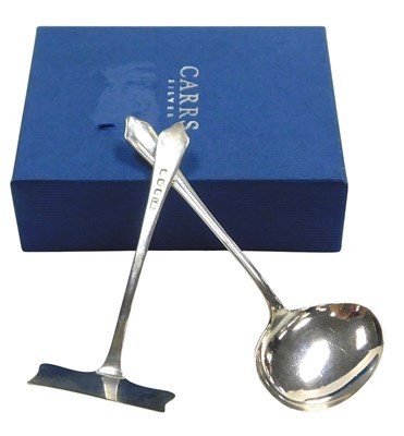 Lot 398 - A George V silver baby spoon and pusher,...