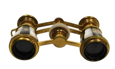 Lot 406 - A pair of early 20thC French lady's brass and...