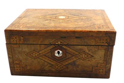 Lot 413 - A Victorian walnut writing slope, with...