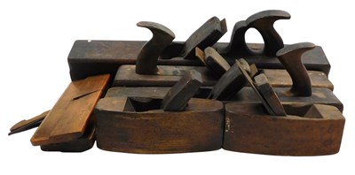 Lot 415 - Five vintage wooden box planes, and two...