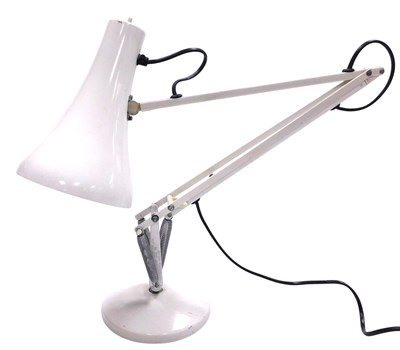 Lot 418 - A white anglepoise type desk lamp.