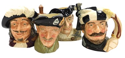 Lot 424 - Four large Royal Doulton character jugs,...