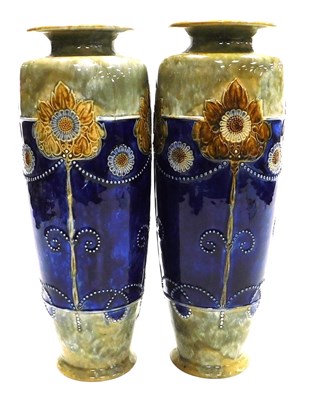 Lot 430 - A pair of late 19thC Royal Doulton style...