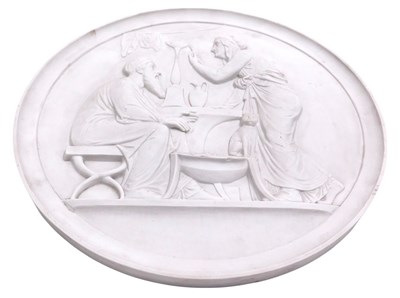 Lot 432 - A Royal Doulton bisque porcelain plaque,...