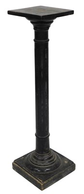 Lot 468 - A Victorian ebonised torchere stand, raised on...