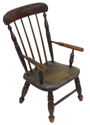 Lot 471 - A 19thC child's oak and elm Windsor...