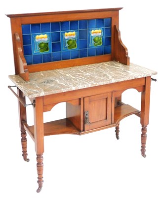 Lot 474 - A Victorian mahogany and marble top...