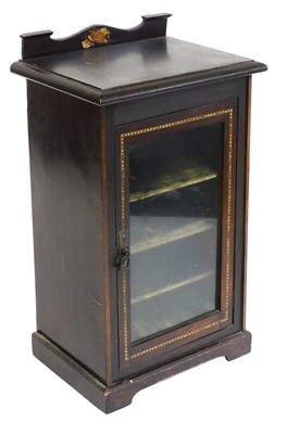 Lot 485 - A Victorian mahogany display cabinet, with a...