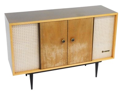 Lot 488 - A mid century teak cased Pye radiogram, with a...