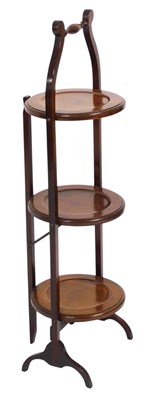 Lot 497 - An Edwardian three tier folding...