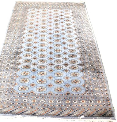 Lot 538 - A Bokhara blue ground rug, the central field...