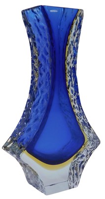 Lot 138 - A Murano blue glass vase in the manner of...
