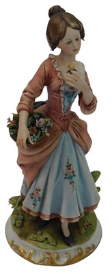 Lot 148 - A Capodimonte porcelain figure, modelled as a...
