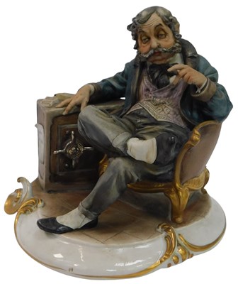 Lot 149 - A Capodimonte porcelain figure, modelled as a...