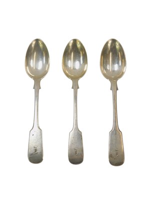 Lot 303 - A set of three George III silver Old English...