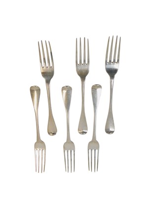 Lot 309 - A set of six Victorian silver Old English...