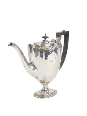 Lot 319 - An Edward VII fluted silver coffee pot, with...