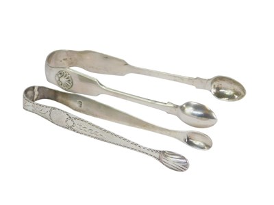 Lot 322 - A pair of Victorian silver Fiddle and Shell...