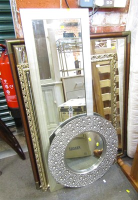 Lot 1042 - A group of mirrors, including a circular...