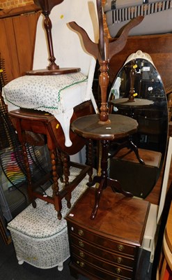 Lot 1029 - A group of furniture, comprising a metal CD...