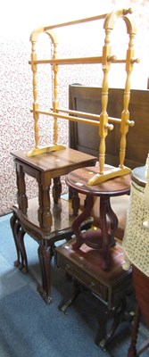 Lot 1081 - A group of furniture, include a pine towel...
