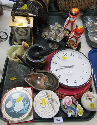 Lot 2022 - Miscellaneous, including a wall clock, large...