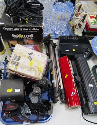 Lot 2049 - An In Focus projector, a tripod for cameras, a...