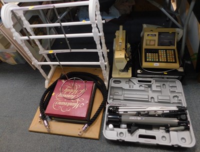 Lot 2054 - A Geller Datamatic 3000 till, a towel rail,...
